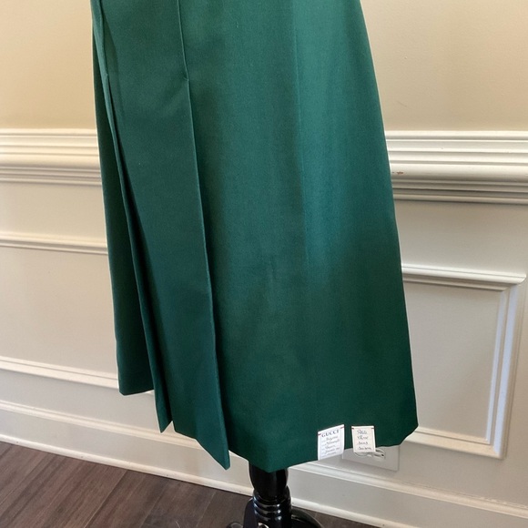 Gucci Made In Italy Mohair Wool Double Breasted Wrap Pleated Skirt Suit 46/44 - Picture 3 of 15